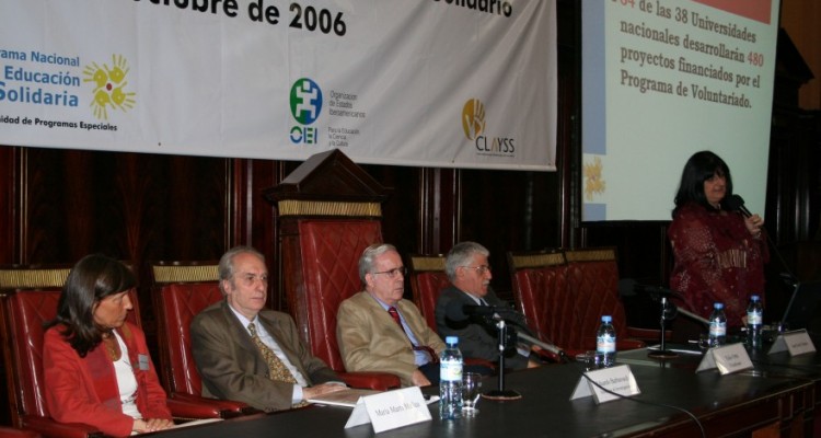 María Marta Mallea, Eduardo Barbarosch, Tulio Ortiz, Juan Carlos Tedesco y María Nieves Tapia